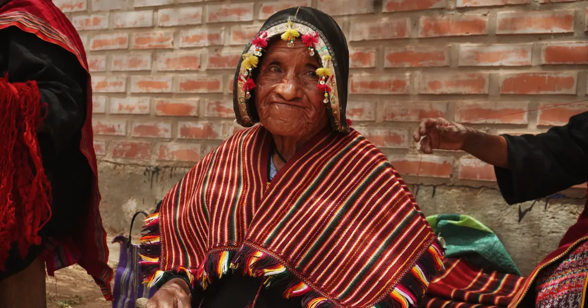 Old man from Bolivia Tarabuco