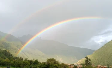 rainbow in the sacred valley peru bolivia tour