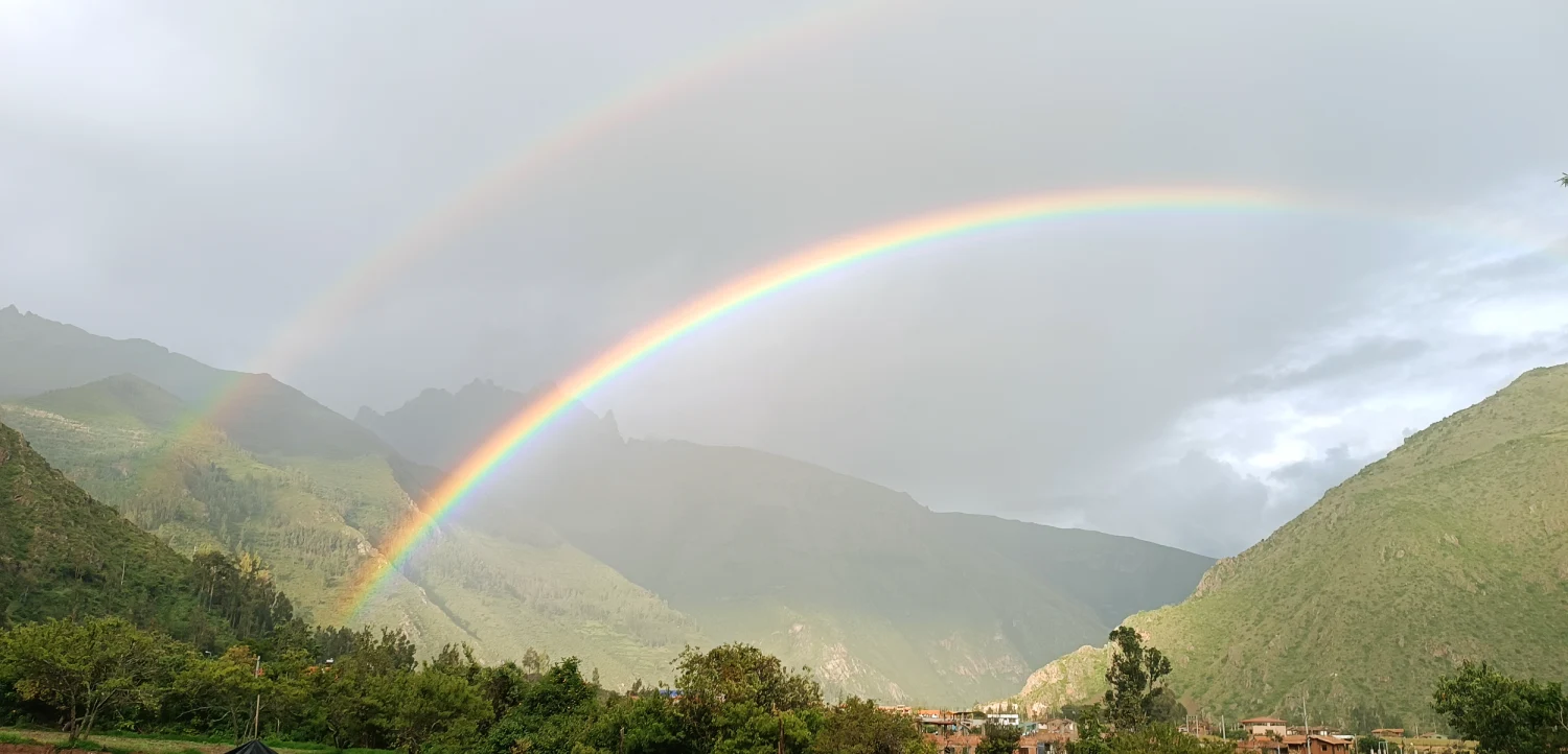 rainbow in the sacred valley peru bolivia tour